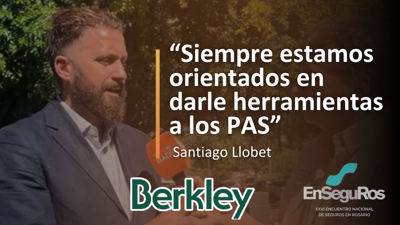 Nuestra visita a EnSeguRos 2025 también fue la ocasión para conversar con Santiago Llobet, Director del Área Comercial de Berkley Seguros, quien nos habló de la estrategia de crecimiento de la empresa por medio de los productores asesores de seguros.